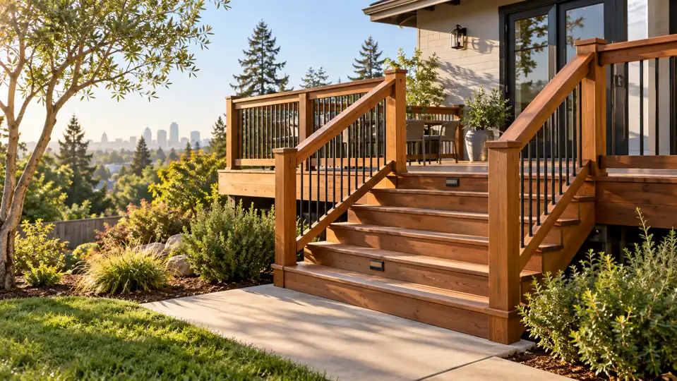 Deck Stairs in Sacramento: Plan the Landing, Rail and Water Path Together
