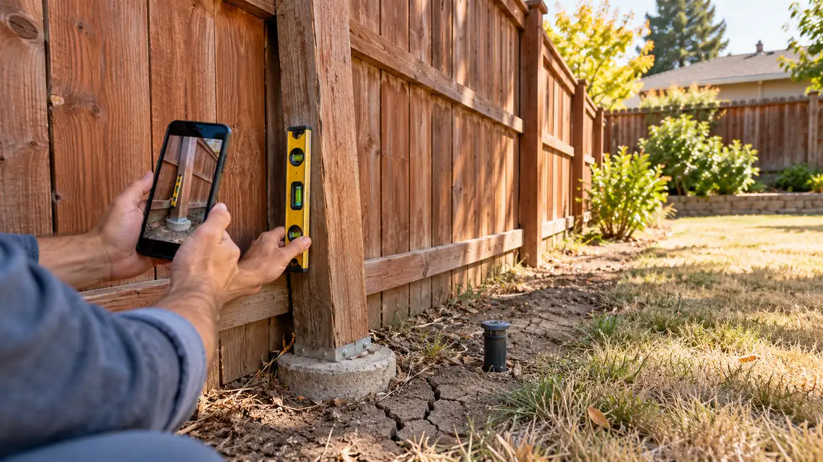Fence Posts After a Dry Sacramento Summer: Lean, Rot and Irrigation